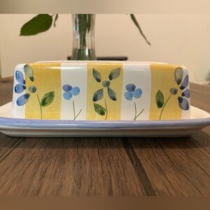 Caleca pottery butter dish